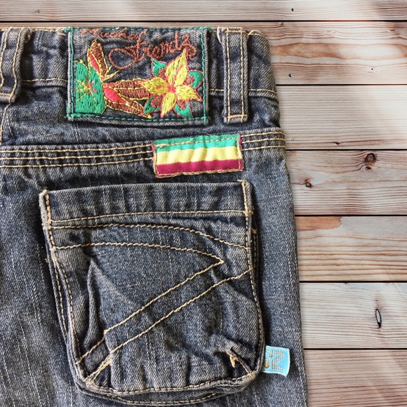 FRENDZ Denim Capri / Long Embellished Shorts - Picture 5 of 6